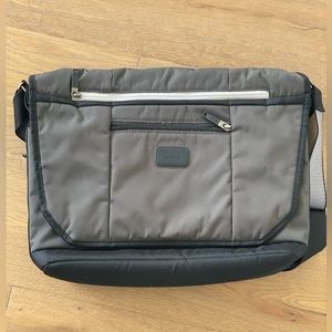 Tumi Gray and Black Messenger Bag